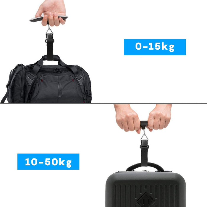 BONTOUR Gepäckwaage, digitale Handwaage, LCD-Display, maximal 50 kg