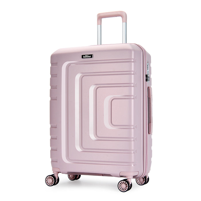 Bontour 'Charm' 4-wheeled cabin suitcase with TSA lock, 55x40x20cm, pink