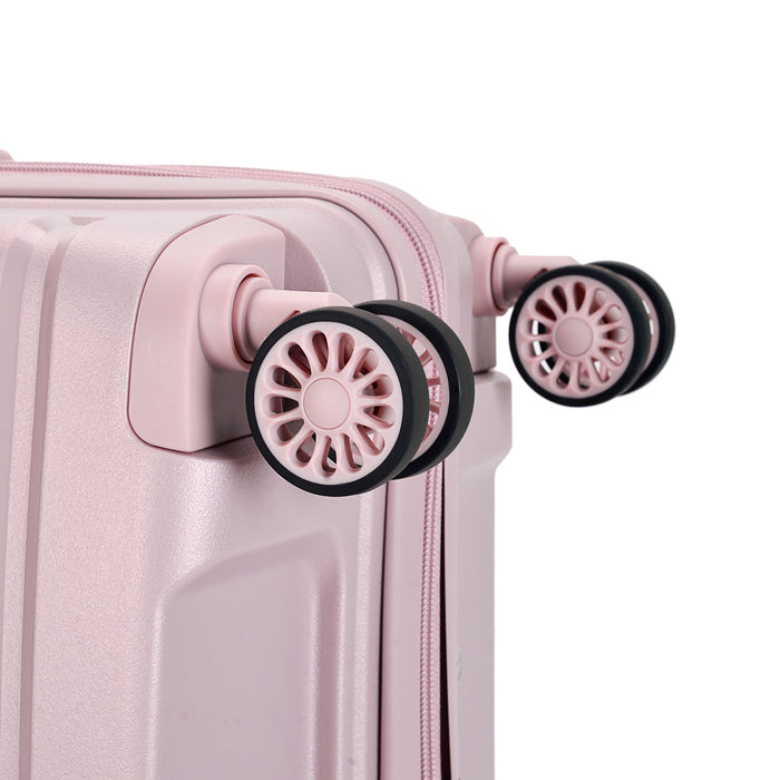 Bontour 'Charm' 4-wheeled cabin suitcase with TSA lock, 55x40x20cm, pink