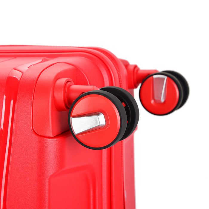 Czterokołowa walizka kabinowa Bontour „Flow” z zamkiem TSA, 55 x 40 x 20 cm, czerwona