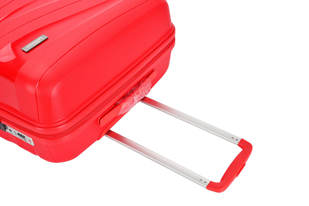 Bontour 'Flow' 4-wheeled suitcase with TSA lock, Medium Size 66x45x28 cm, Red