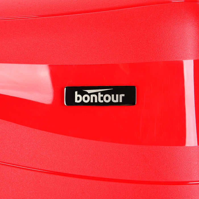 Bontour 'Flow' 4-wheeled cabin suitcase with TSA lock, 55x38x20cm, Red