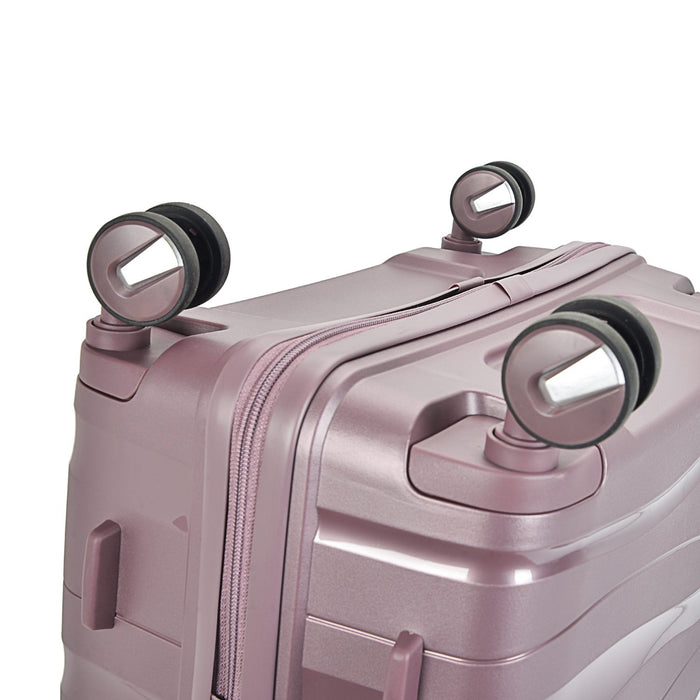 Bontour 'Flow' 4-wheeled cabin suitcase with TSA lock, 55x38x20cm, Lavender