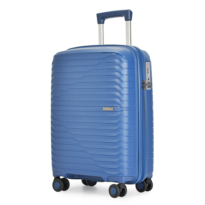Bontour „Flow“ 4-Rollen-Koffer mit TSA-Schloss, mittlere Größe 7 x 44 x 25 cm, Eisblau
