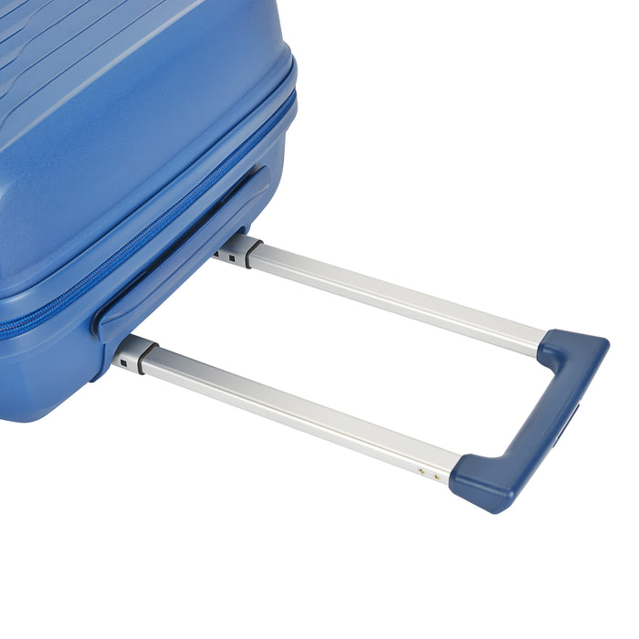 Bontour 'City' 4-wheeled cabin suitcase with TSA lock, 55x38x20cm, Blue