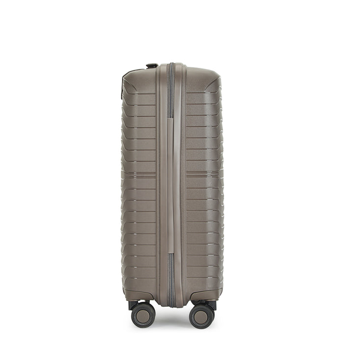 Bontour 'City' maleta de cabina de 4 ruedas con cerradura TSA, 55x38x20cm, Marrón