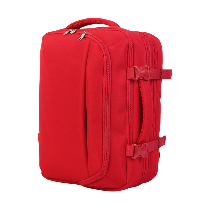 BONTOUR FlexiGo Mochila para Wizzair 40x30x20cm, equipaje de mano  Expandible en color Rojo