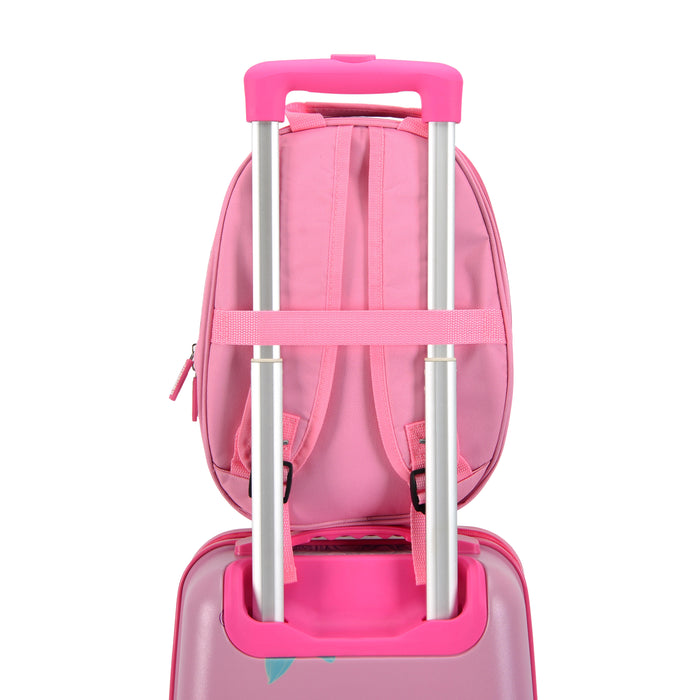 BONTOUR 2 pcs kids' luggage set, backpack + trolley, scratch-resistant (butterfly)